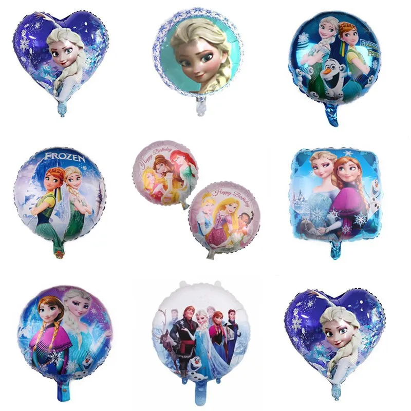 Disney Aluminum Film Balloon Frozen Princess Series Round Lifting Ball Holiday Party Decoration Children's Toy Birthday Gift