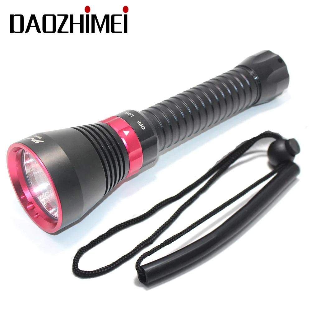 

XHP70.2 Yellow light LED Diving flashlight 6000 Lumen Underwater 100m Waterproof Tactical Lamp 26650 Dive Torch