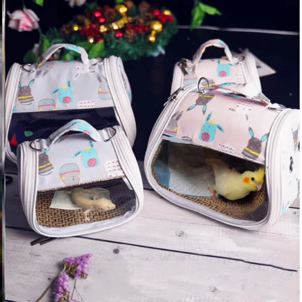 

Pet Bird Carrier Lightweight Parrot Cage Portable Sugar Glider Backpack Lizard Bag Hamster Nest for Small Animals Pet Supplies