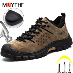 Construction Male Industrial Shoes Anti-smash Anti-puncture Work Shoes Indestructible Safety Shoes Men Steel Toe Sneakers 2023