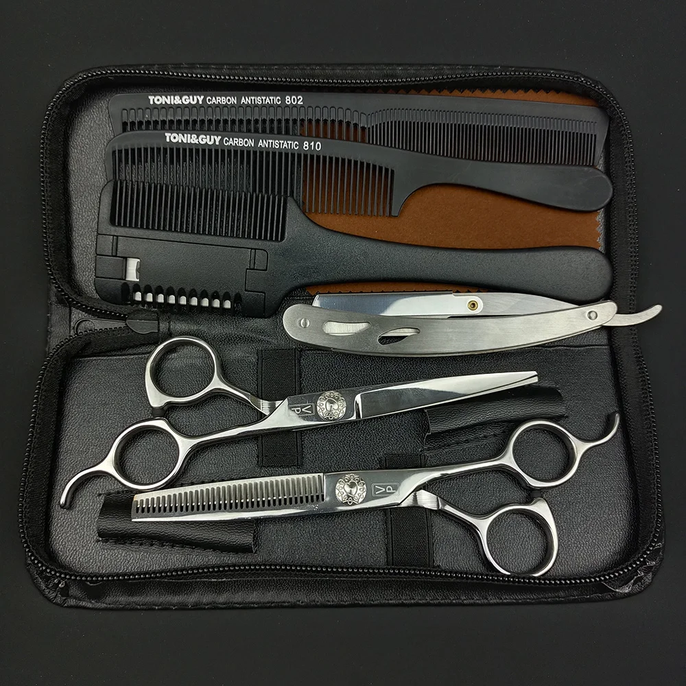 

Professional Hairdressing Scissors Haircut Thinning Scissors Barber Hair Cutting Shears Japanese 440C Steel Hair Scissors Set