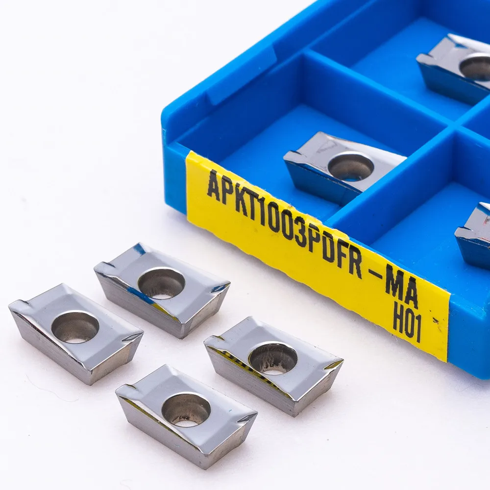 APKT1003PDFR MA H01 HighQuality 카바이드 합금 밀링 커터 CNC 공구 APKT 1003 블레이드 선반 밀링 커터 알루미늄 선삭 공구