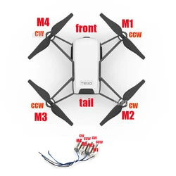 DJI TELLO 브러시드 모터, 범용 CW CCW 모터, 미니 드론, RC 쿼드콥터 액세서리, 시계 반대 방향, 1 개