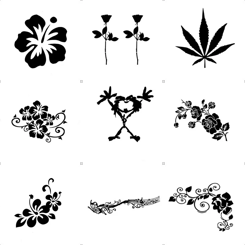 

Creative Flowers Car Stickers Voiture Funny Decal Cars Window Decoration Vinyl Stickers Motorcycle Accessories