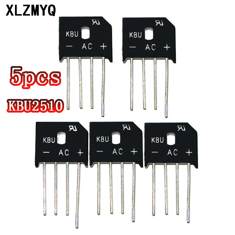 5PCS KBU2510 25A 1000V Diode Bridge Rectifier 25A 1000V diode bridge rectifier KBU2510 Diy Electronic Kit