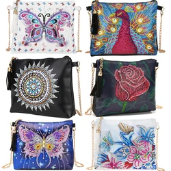 Diamond Art Painting Purses Purse Wallet Women Crossbody Handbag Shoulder Bag DIY Special Shaped Drill Cross Stitch Embroidery