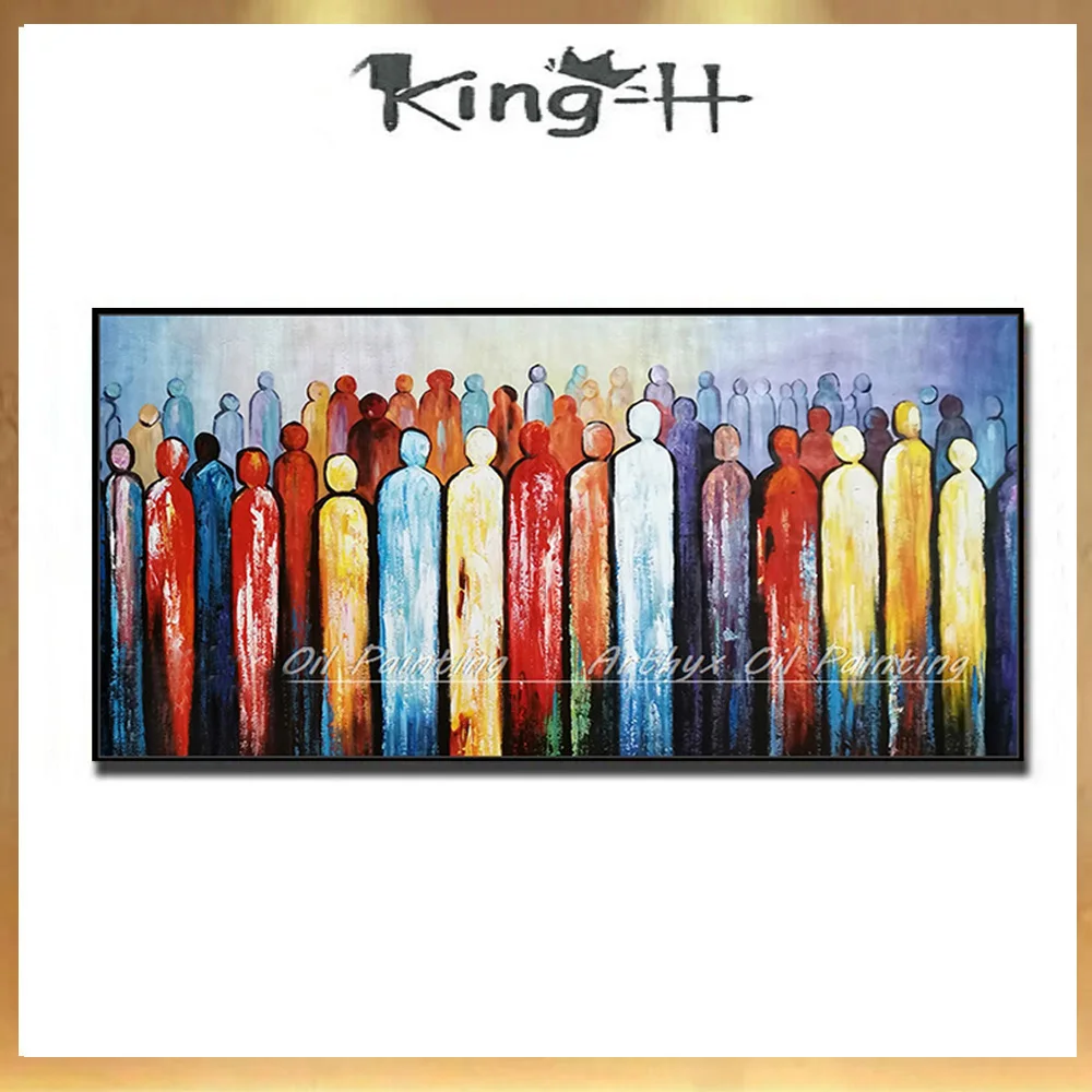 ABSTRACT WALL ART oil painting Fashion Modern living room decorative handpainted large long canvas picture Mirage city landscape