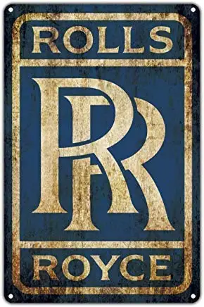 Rolls Royce Rr Car Brand Make Vintage Retro Metal Wall Decor Art Shop Man Cave Bar Garage Sign Funny Warning Signs Metal