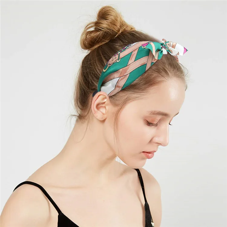 Fashion Hair Bands Dot Leopard Print Wide Headbands Fabric Hair Clip Rabbit Bows Designer Hair Hoop  for Hair Women Young Girls