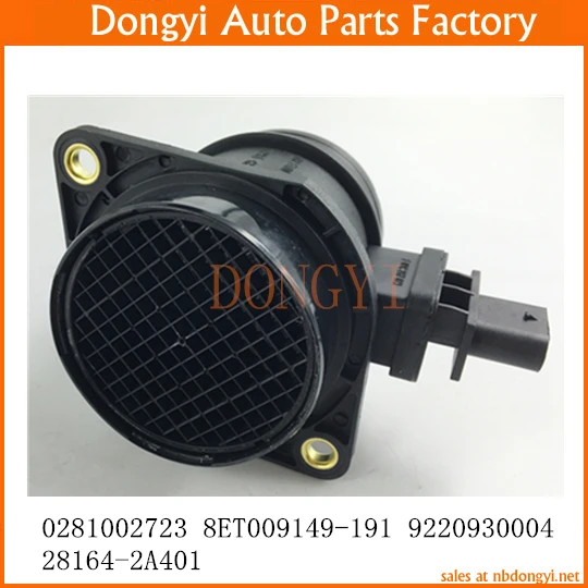 

Mass Air Flow Sensor OE No. 0281002723 8ET009149-191 9220930004 28164-2A401 281642A401