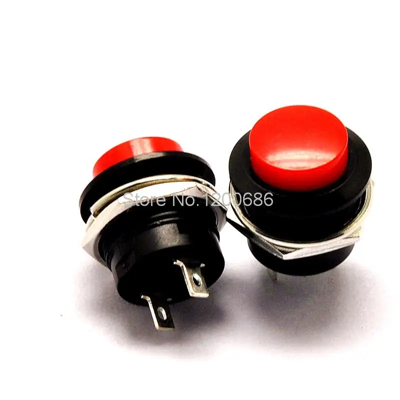 Self-reset button switch button Jog switch R13-507 16MM red no lock switch