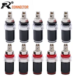 10pcs/lot Rhodium Plated HIFI Amplifier High Quality Speaker Terminal Binding Post Socket Wire Connectors