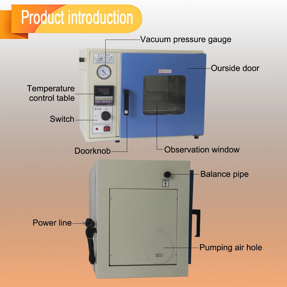 Laboratorium vacuümdroogoven Laboratoriumoven Industriële oven met vacuümpomp
