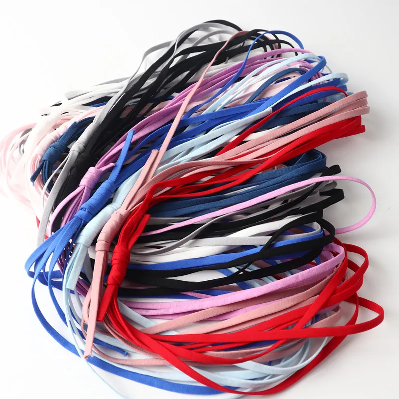 30m 3/5mm Elastic Band Color High Elasticity Mask Clothes Waistline Nylon Rubber Band Rope Belt Sewing Supplies Elastic Ribbon