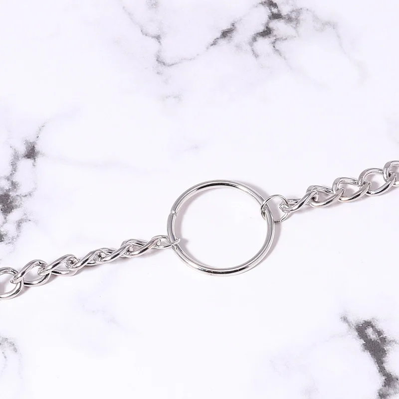 2022 neue Halskette Für Frauen Gothic Kette Choker Kreis Rock Aussage Halskette Kreis Dekoration Metall Schmuck Vintage Mode – Detail 11