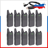 10pcs WLN KD-C1 Mini Walkie Talkie UHF 400-470 MHz 5W Power 16 Channel  MINI-handheld Transceiver Better Then BF-888S