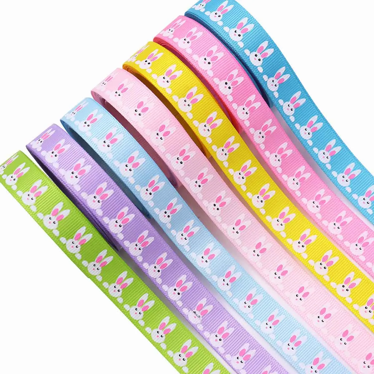 16mm 5Yard Easter Rabbit Ribbon Thread Gifts Box Packaging Festival Party Handmade Braid Bowknot Hair Accessory Cake Decoration