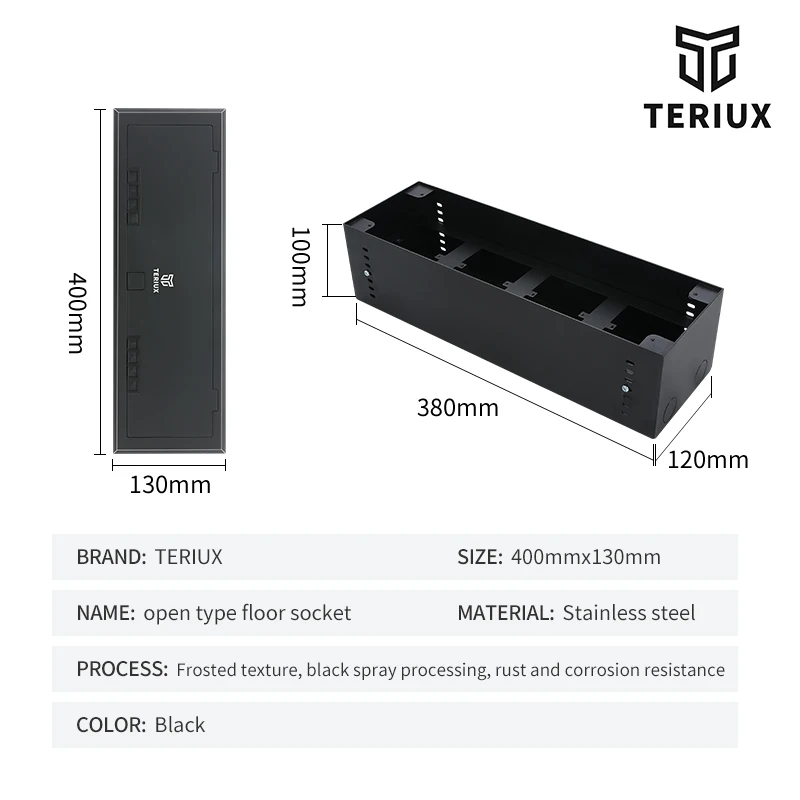 Universal multi ground mounted socket stainless steel floor electrical box outlet built in socket in the countertop