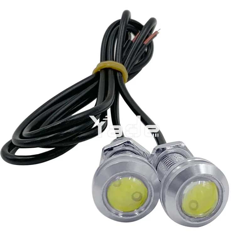 Yade automobile led eagle-eye lamp 18mm 9W ultra-thin rogue screw counter-attack reversing lamp waterproof led lamp