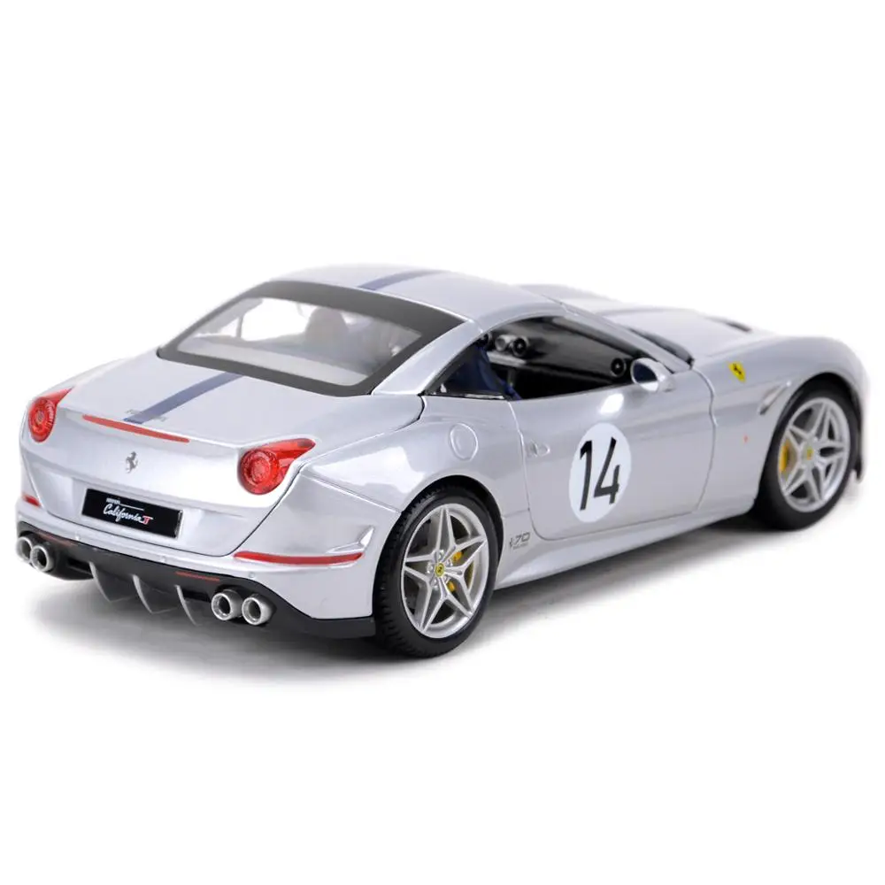 Bburago 1:18 Ferrari-California T #14 Closed Top Sports Car Static Die Cast Vehicles Collectible Model Car Toys