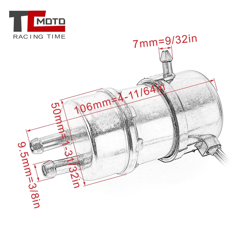 TCMOTO 16710-MAH-753 Gas Petrol Fuel Pump For Honda Shadow 1100 VT1100 VT1100C VT1100C2 VT1100C3 VT1100T VT1100C VT1100D2 8mm