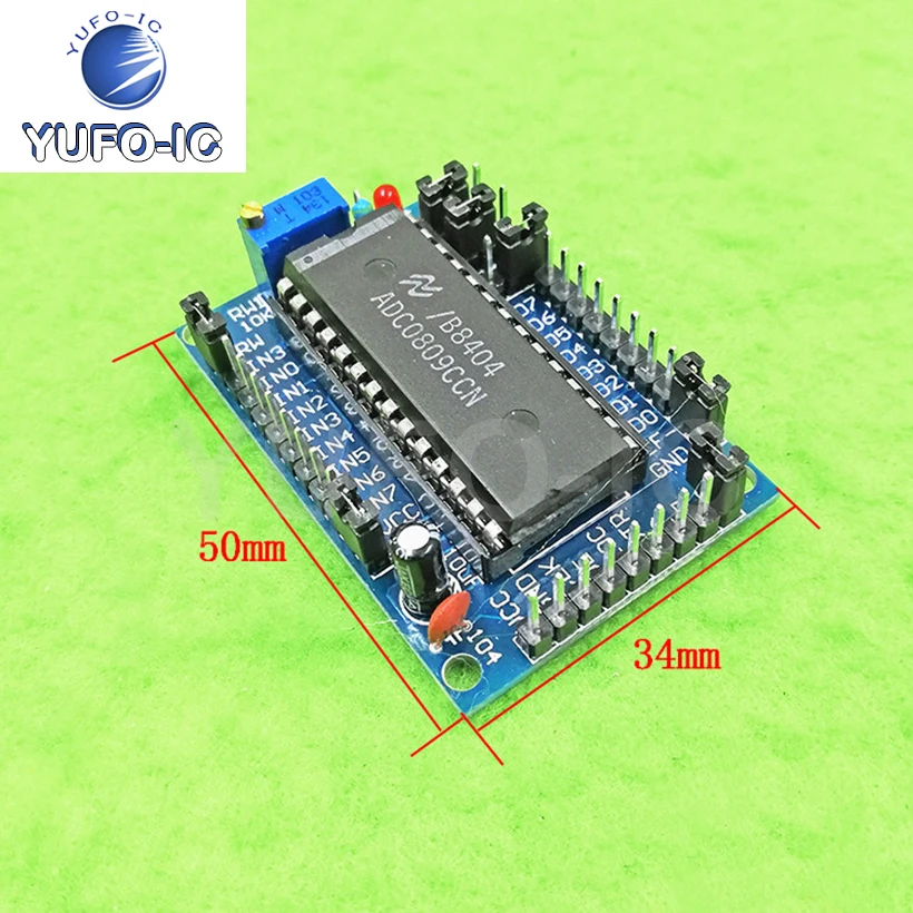 Free Ship 1PCS Adc0809 Module Eight-Bit/8L Parallel Ad Conversion Module Circuit Analog-Digital Conversion Program