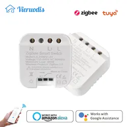 Zigbee 3.0 Smart Mini Switch 1/2 Gang DIY Modules With Push Button Tuya Control Supports Alexa Google Smartthings Hue-compatible