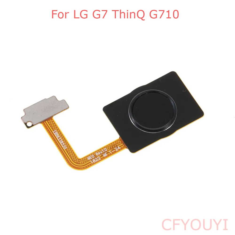 Black Color Home Button Key Fingerprint Flex Cable Repair Part For LG G7 ThinQ G710