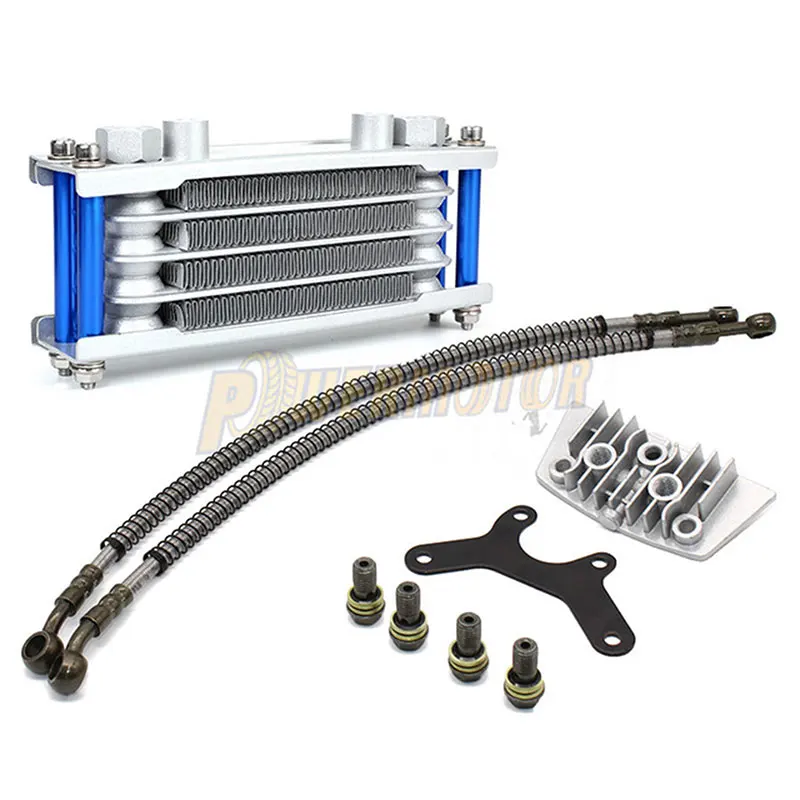 Motorcycle Accessories Gy6 125cc 150cc Oil Cooler Pitbike Radiator Horizontal 2T Engine Universal 4 Row Motocross Modified Parts