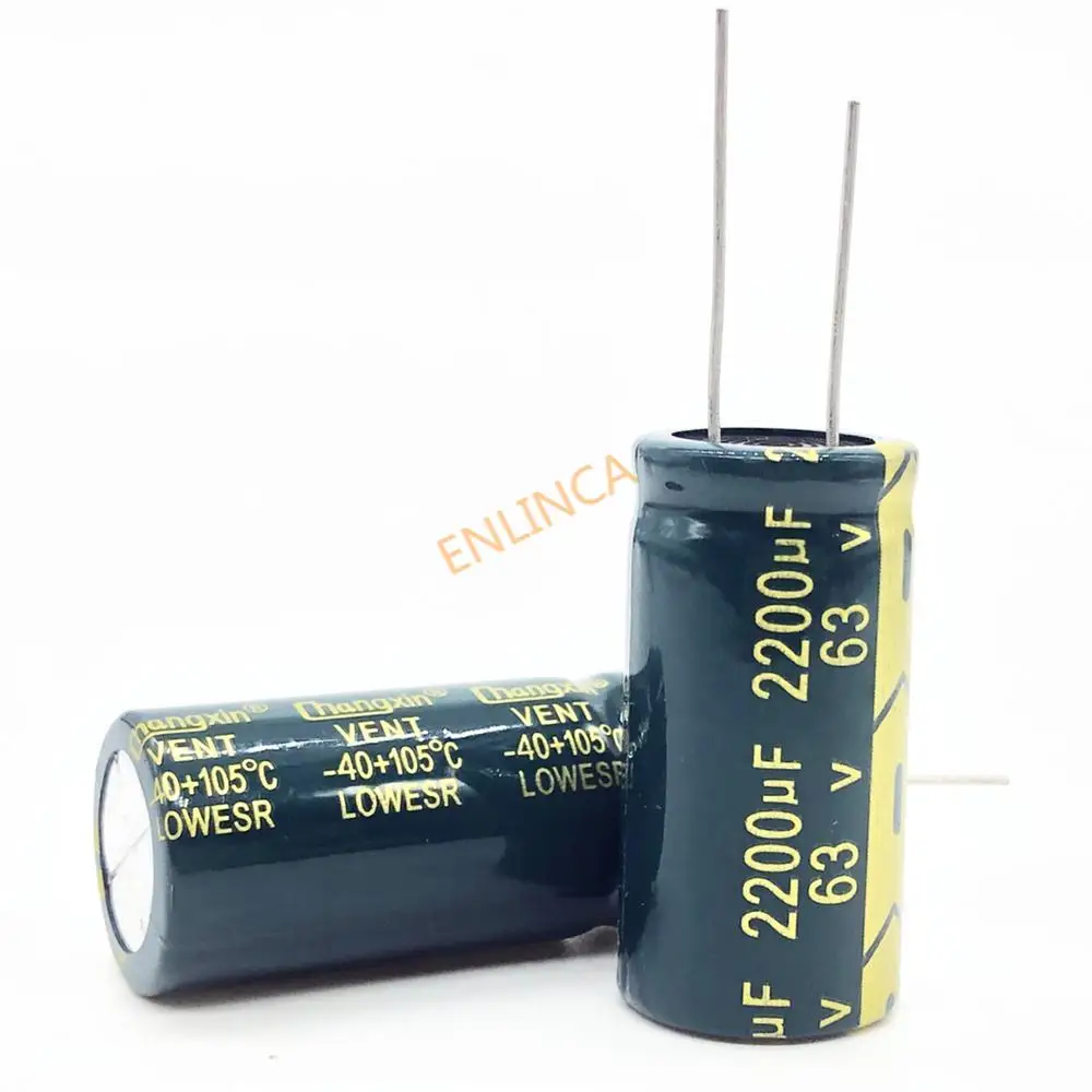 6pcs/lot 63V 2200UF 18*35 high frequency low impedance aluminum electrolytic capacitor 2200uf 63V 20%