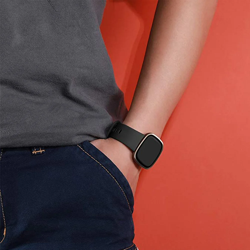Силиконовый ремешок для смарт-часов Fitbit Versa 3, сменный ремешок для часов, аксессуары для смарт-часов Fitbit Sense