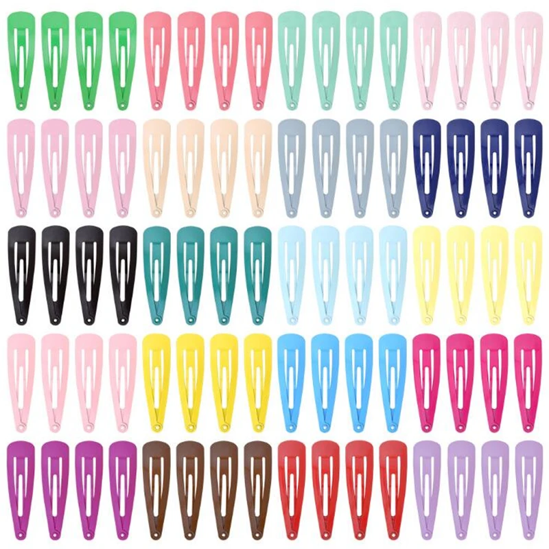 20 pcs/lot Cute Colorful Simple Waterdrop Shape DIY Hair Accessories Headwear Kids Girls Lovely 5 cm BB Hair Clips Hairpins