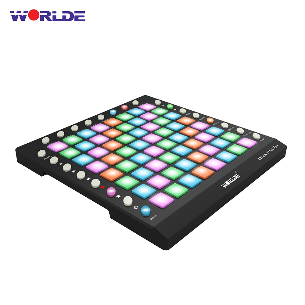 WORLDE PAD 3 Specifications New Shelves 64 MIDI Drum Pad Controller USB With Backlight Slider Electronic Musical Instruments