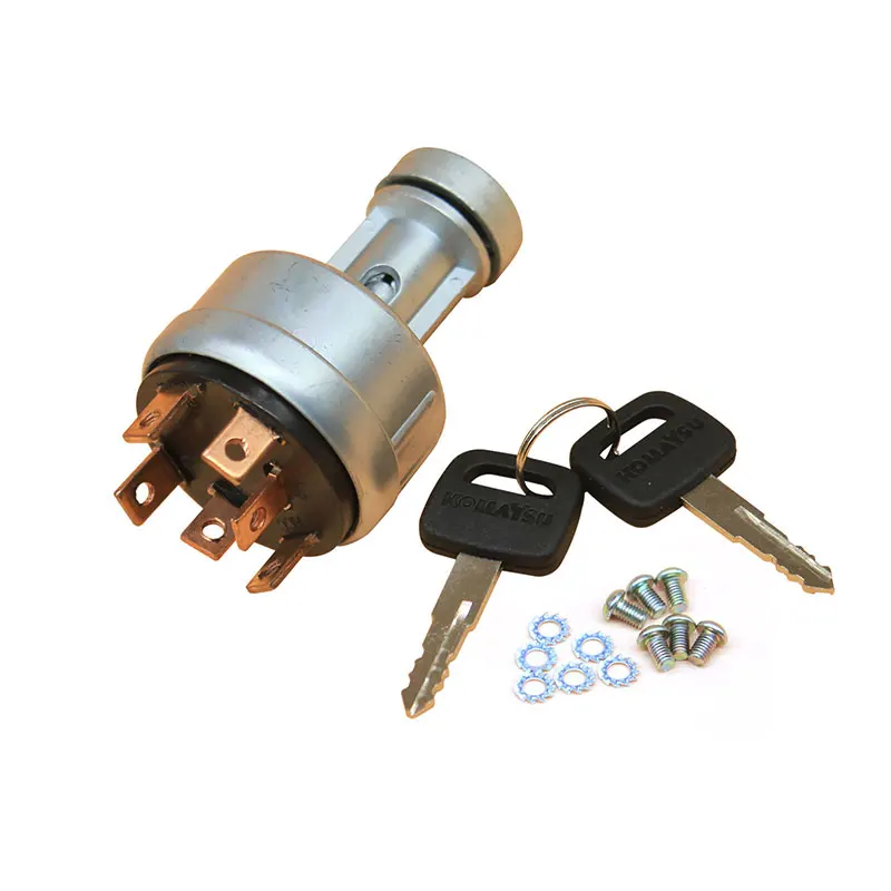 Starting Switch with 2 Keys 22B-06-11910 20Y-06-24680 08086-10000 Compatible with Komatsu Excavator PC200-7 PC200-8 PC120-6