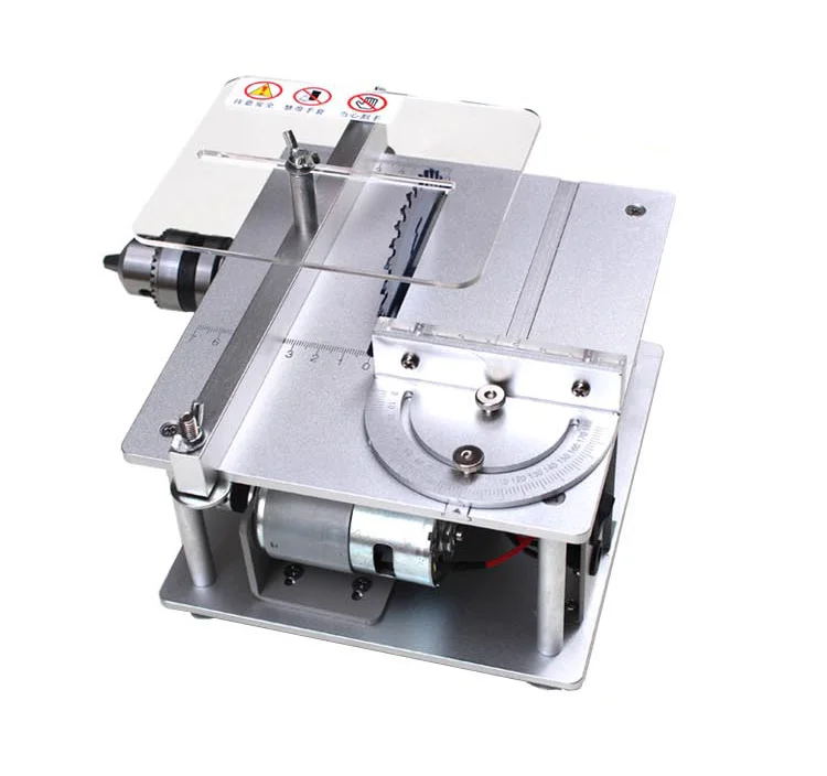 Mini sierra de mesa hecha a mano para carpintería, herramienta de corte eléctrico de pulido, hoja de sierra Circular de aleación de aluminio, 5000 rpm, DC24V