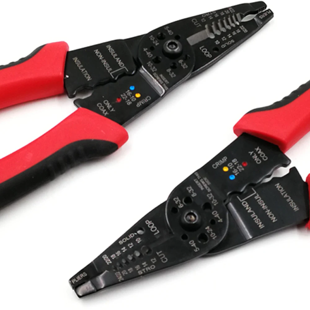 

Manual Wire Stripper Cutter Hand Tool Wire Stripping Plier HS-083 Terminal Connector Crimping Tool