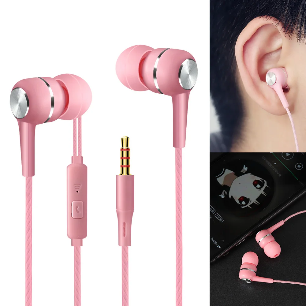 3.5Mm In Ear Oortelefoons Bedrade Headset Gamer Voor Computer Iphone Samsung Dual Drive Stereo Sport Oordopjes Met Microfoon Auriculares