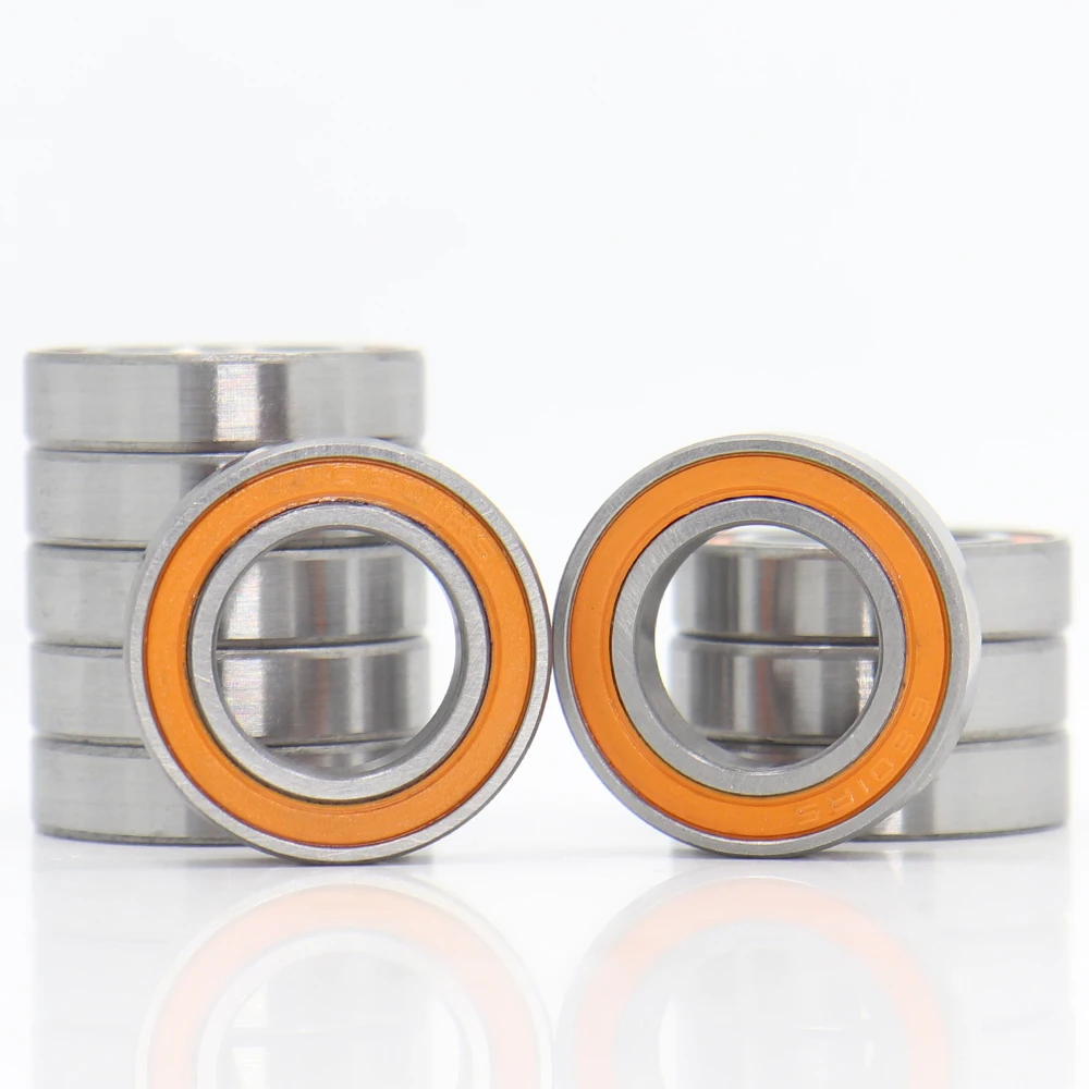 6801RS Bearing ABEC-7 ( 10 PCS ) 12*21*5 mm Thin Section 6801-2RS Ball Bearings 61801 RS 6801 2RS With Orange Sealed L-2112DD