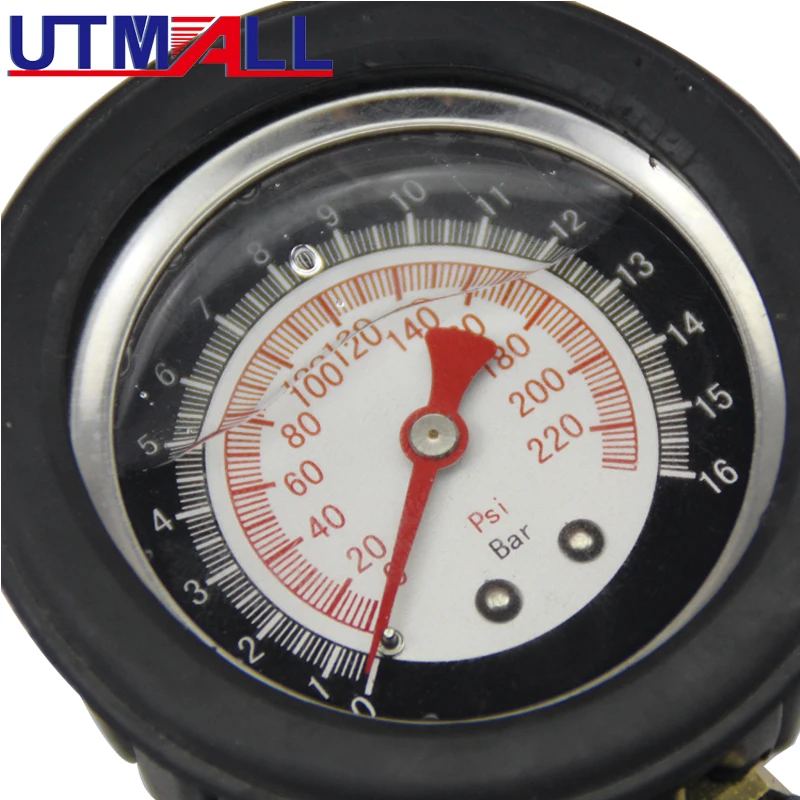 Professional Air Tire Pressure Inflator Gauge Dial Meter Vehicle Tester Clip-on Design Multifunctional Car Truck Motorcycle