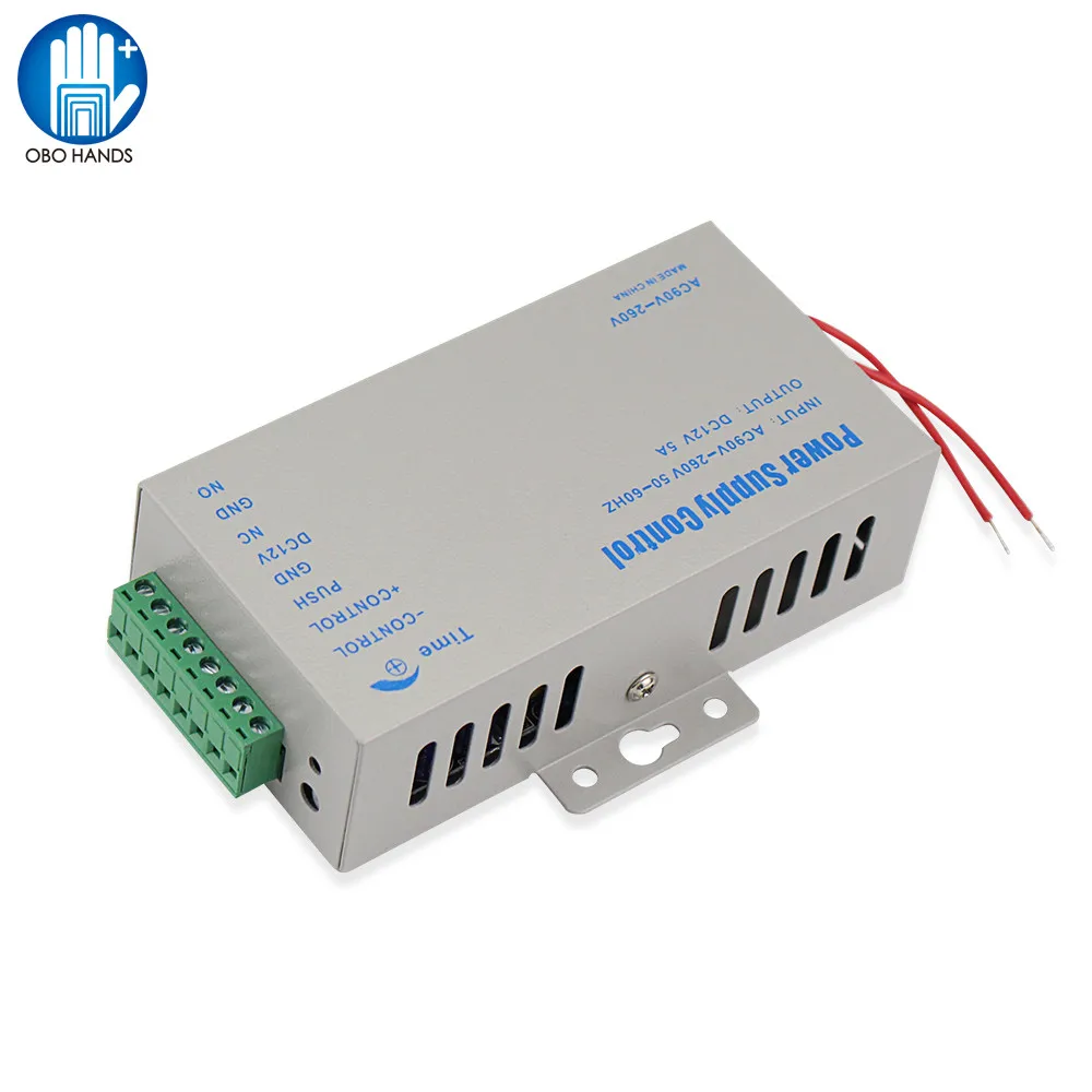 DC12V/5A AC110-260 Access Control Power Supply Controller NC NO COM สำหรับ Video Intercom ระบบล็อคไฟฟ้า remote