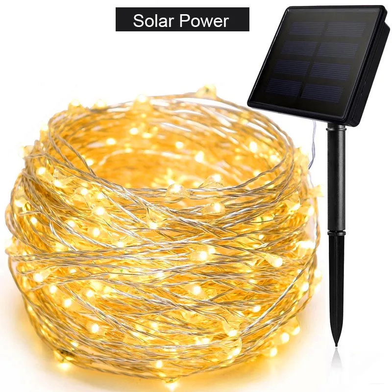 

11m/21m/31m LEDs Outdoor Solar String Lights Fairy Holiday Christmas Party Garlands Solar Garden Helloween Decoration