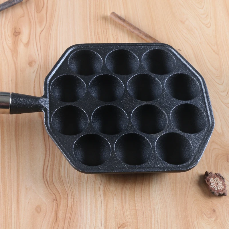 

Octopus Small Meatball Home Barbecue Plate Roasted Mold Non Stick Pot Japanese Takoyaki Shrimp Egg Pan Cast Iron