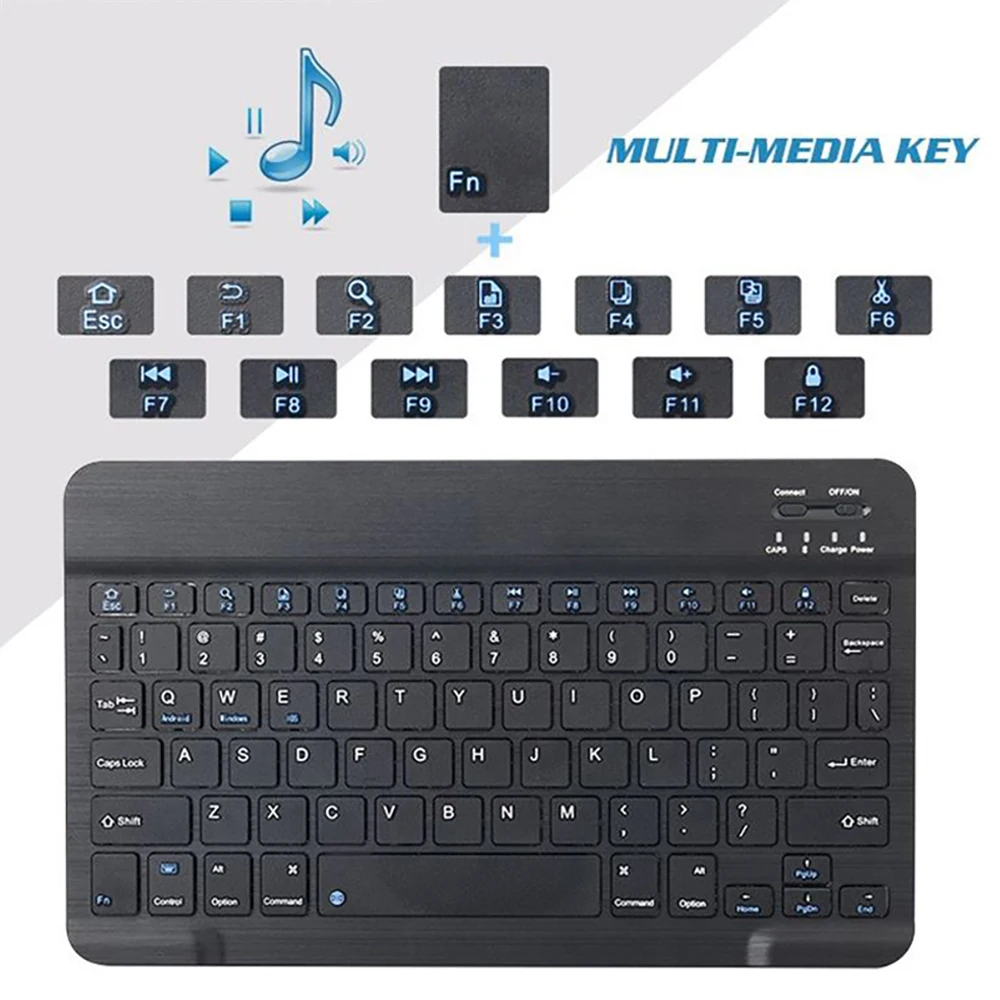 Teclados Bluetooth sem fio portáteis para Fusion5 104 10.1 "BARGAIN 10.1"/Octa Core 10.1" com Touchpad para Android Ios Windows