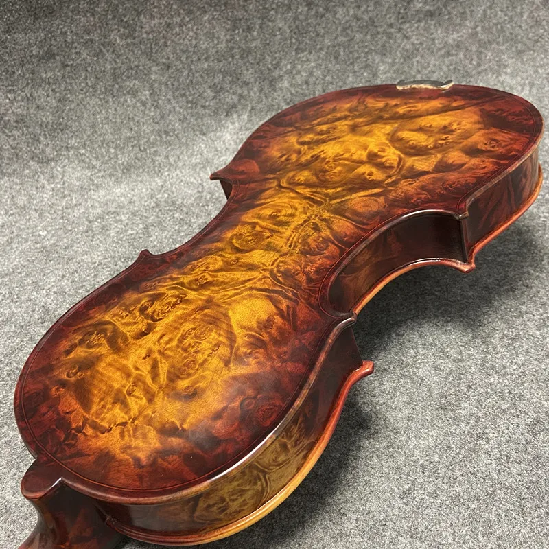 SONG master Strad style 4/4 3/4 1/2 violino Un pezzo Fiamma occhio di uccello legno d'acero Schiena e collo suono chiaro e melodioso