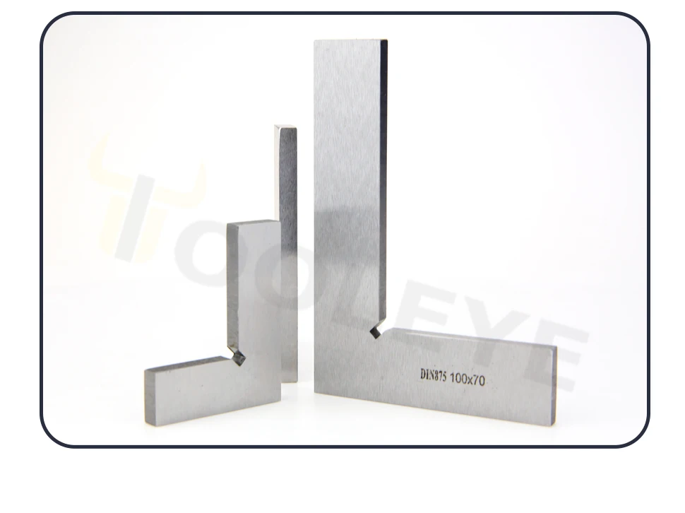 Try Square Flat Edge Square Ruler 90 Degree Woodworking Tools Metal Right Angle Ruler Measurement Tools Set-Square 50x40/75x50mm