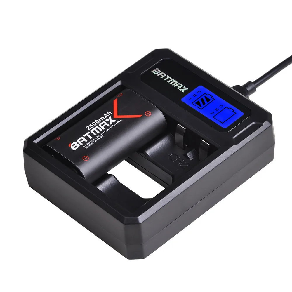 2X 2500mAh بطاريات ل Xbox One X/S Xbox سلسلة S/ Xbox سلسلة X تحكم Gamepads LCD USB المزدوج شاحن