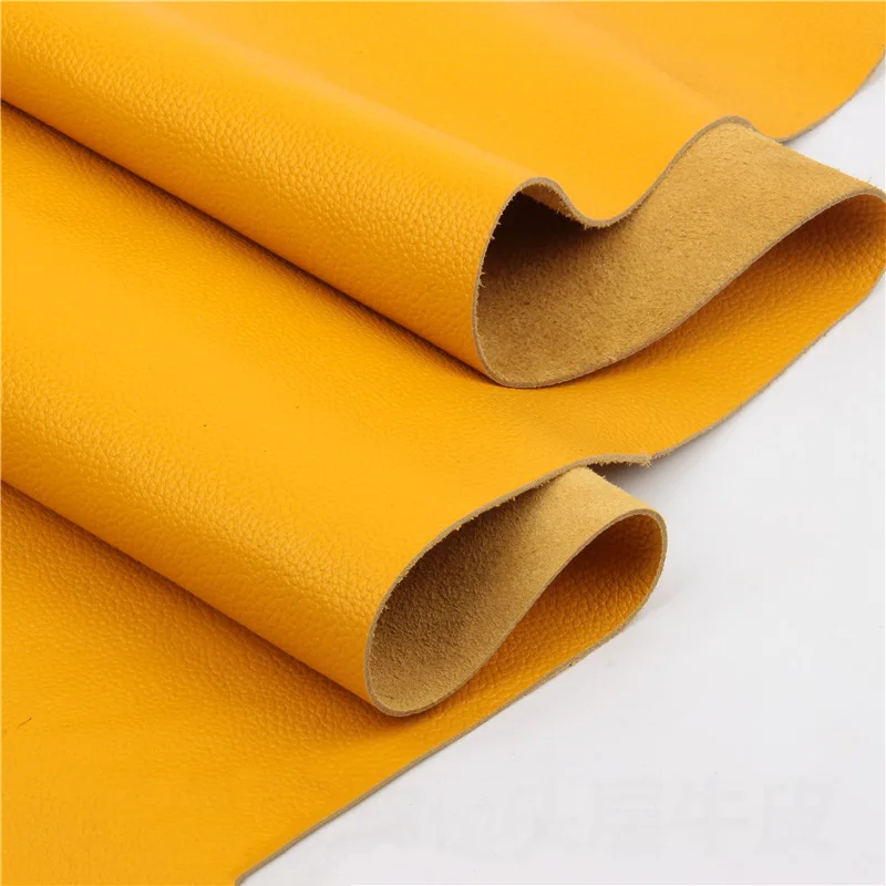 Soft Yellow Genuine Leather Leathercraft for bag Sewing Accessories First layer cowhide leather