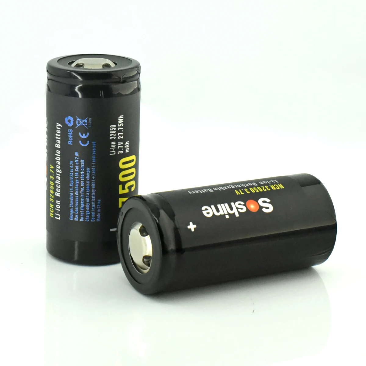 Soshine High Capacity 7500mAh 3.7V 32650 Li-ion Rechargeable Battery  for LED Flashlights / Headlamps