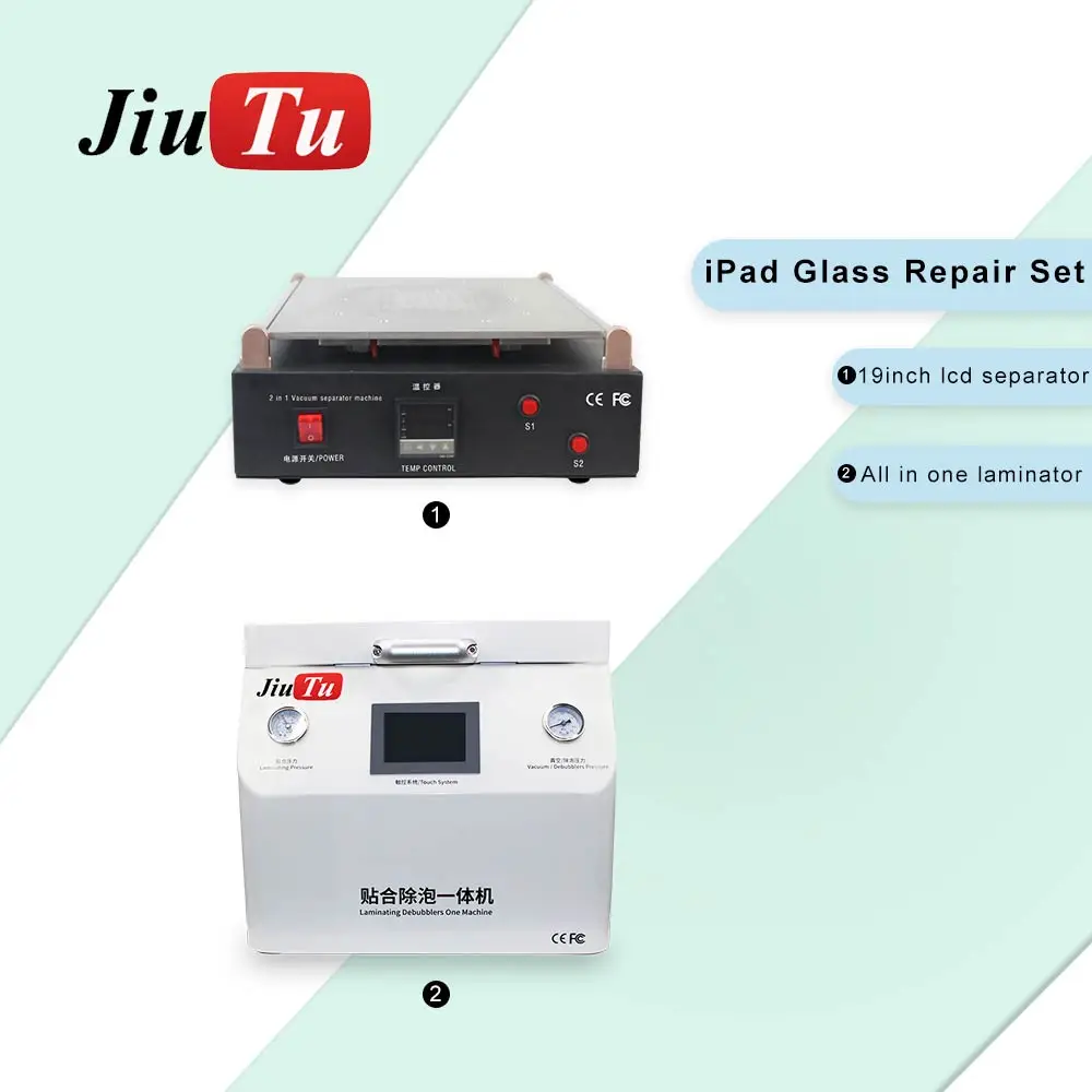 LCD Repair Vacuum OCA Lamination Debubble Machine For iPad 12.9 Inch Front Glass LCD Screen Refurbish Tool Kit