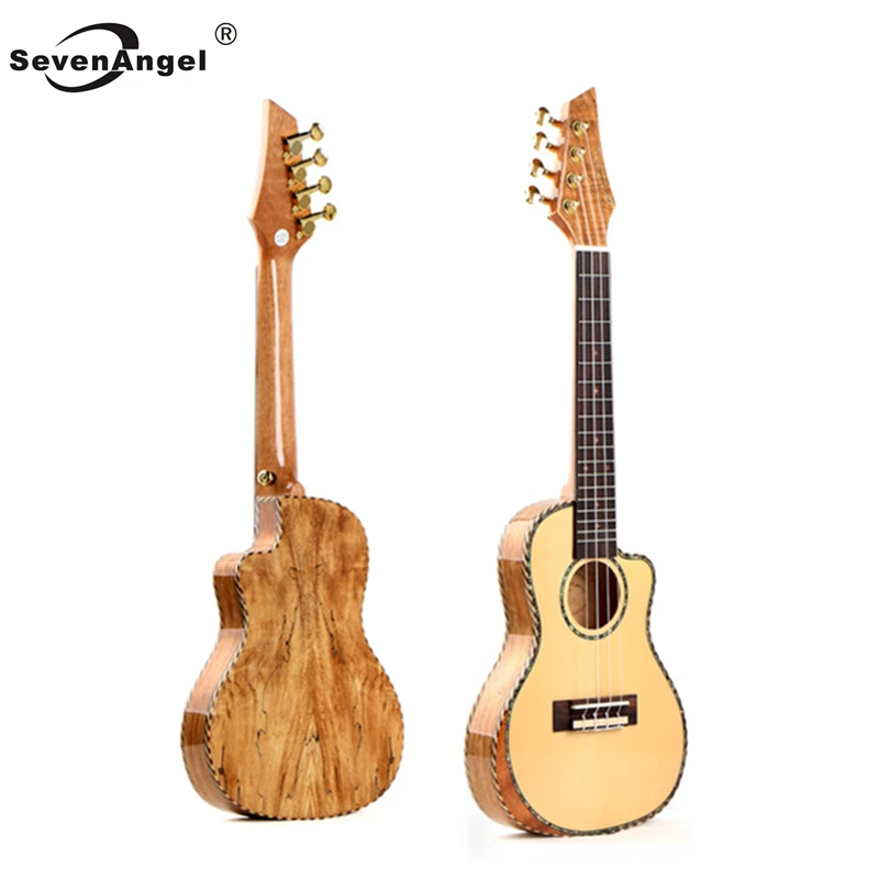 

High-grade Ukulele Top Panel Solid Wood Spruce Travel Ukelele Cant hand design Hawaii Guitar Strings Muisc instrument